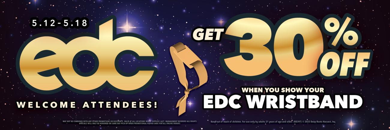 EDC 30% Off with Wristband